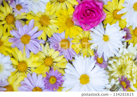 Flower water fountain at Gyoda Hachiman Shrine in Saitama Prefecture 134281615