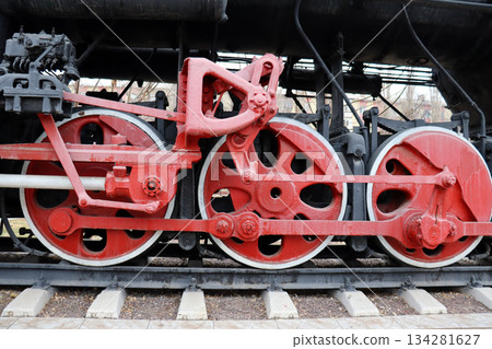 detail of the steam locomotive detail of the steam locomotive 134281627