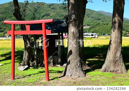 The Kamaishi Line as seen from a small shrine in Tono The Kamaishi Line as seen from a small shrine in Tono 134282266