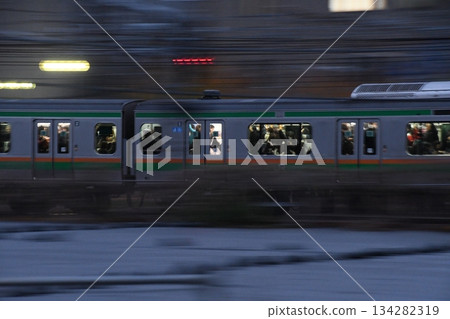 Tokaido Line panning shot 134282319
