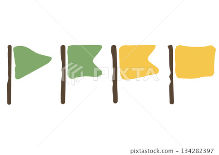 溫柔向日葵簡約系列 | 彩色旗幟套裝 134282397