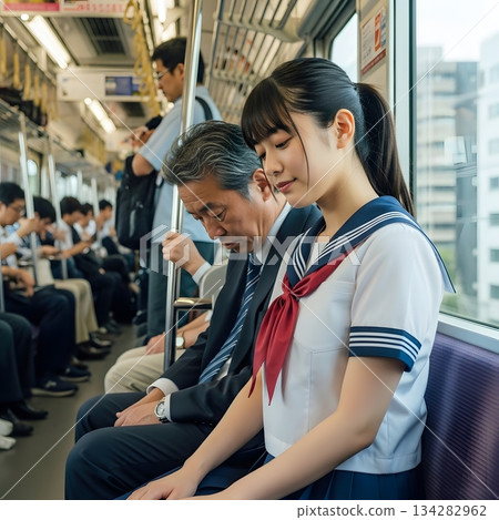 爸爸和女兒JK在火車上 爸爸和女兒JK在火車上 134282962