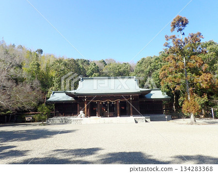 Awa Shrine, located in Oasacho, Naruto City, Tokushima Prefecture, is a shrine whose main deity is Emperor Tsuchimikado, the first son of Emperor Gotoba. 134283368