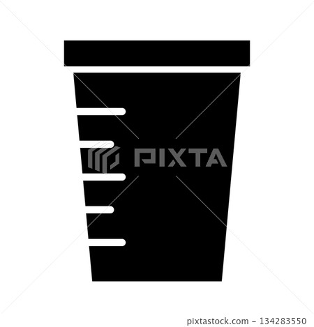 Protein shaker container silhouette Protein shaker container silhouette 134283550