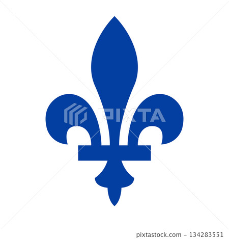 Fleur de lis icon blue 134283551