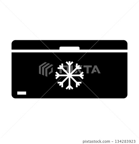 Freezer silhouette Freezer silhouette 134283923