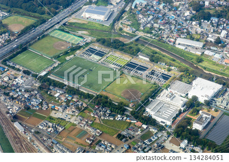東京清瀨市清瀨內山運動公園鳥瞰圖 134284051