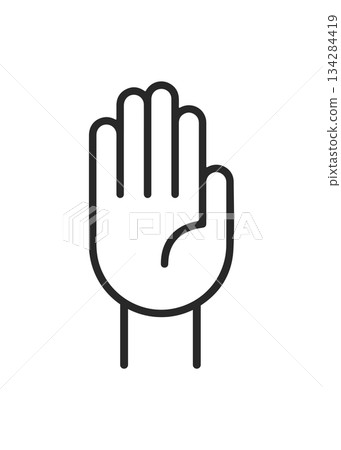 Do not touch hand icon stock illustration 134284419