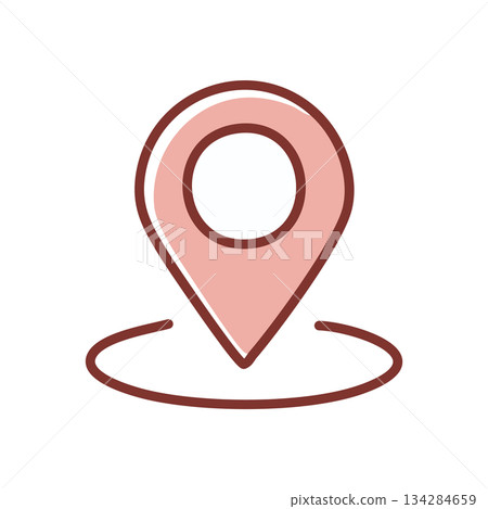Simple and cute location pin icon – Maps, GPS, Navigation 134284659