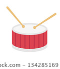drum and sticks icon 134285169