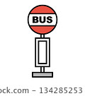 Bus stop icon 134285253