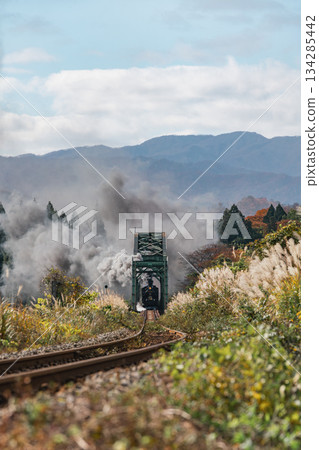 秋日的盤越西線與SL盤越物語C57180號列車-令人懷念的景象 秋日的盤越西線與SL盤越物語C57180號列車-令人懷念的景象 134285442