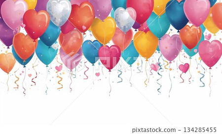慶祝氣球插圖 134285455
