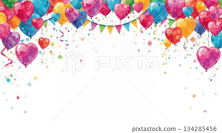 Celebration balloon illustration 134285456