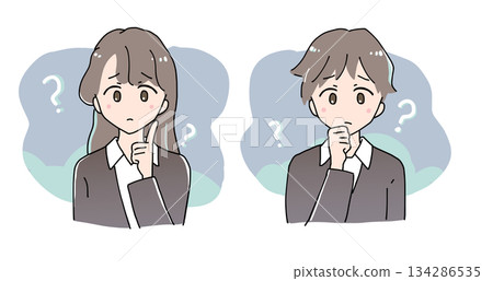 憂心忡忡的男士、女士和年輕人 憂心忡忡的男士、女士和年輕人 134286535