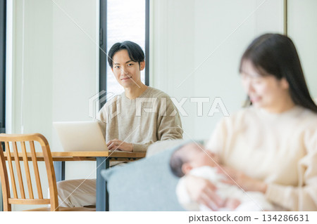 Childcare Telework 134286631