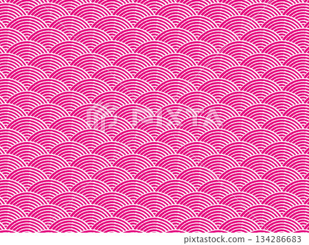 Pink Seigaiha pattern 134286683