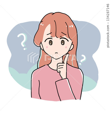 憂心忡忡的女人、媽媽、年輕人 134287146