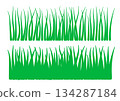 Clean And Natural Grass Editable Brush Stroke Set Featuring Organic Shapes And Smooth Lines. Ideal For Nature Designs, Landscapes, Backgrounds, Illustrations, And Creative Projects. Isolated Vector. 134287184