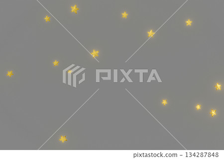 Many shining yellow stars 134287848