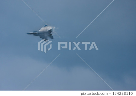 warplane, blue sky, flying display 134288110