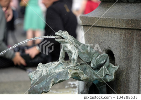 Storkespringvandet Famous stork fountain Copenhagen, Denmark 134288533