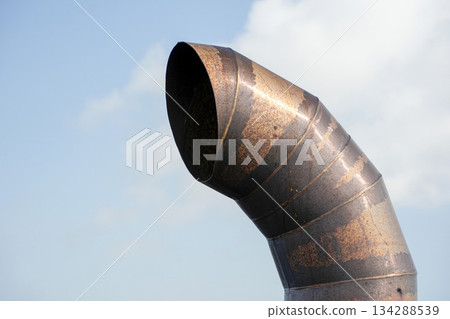 Romo Sylt ferry chimney detail Romo Sylt ferry chimney detail 134288539