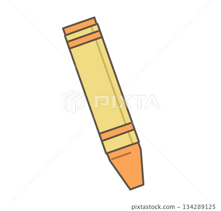 Orange crayon illustration Orange crayon illustration 134289125