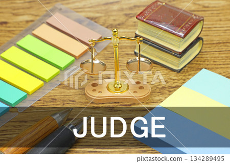 Character material written as scale and judge Character material written as scale and judge 134289495