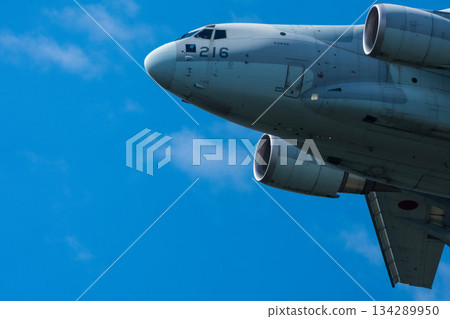 air plane, airplane, blue sky 134289950