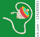 Illustration of a top and string 134289983