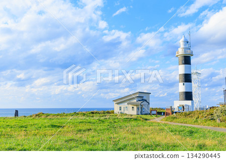 Nyudozaki Lighthouse in autumn, Oga City, Akita Prefecture Nyudozaki Lighthouse in autumn, Oga City, Akita Prefecture 134290445