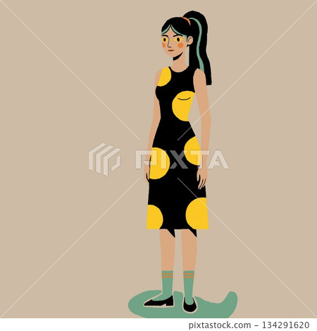 Colorful and stylish woman 134291620