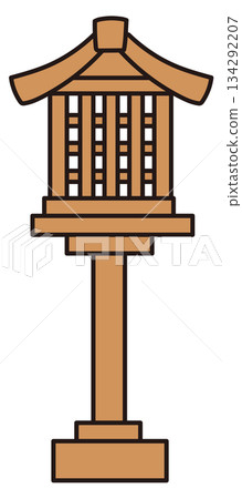 神道燈籠（燈籠）向量圖 | 神道教，日式風格，吉祥物 134292207