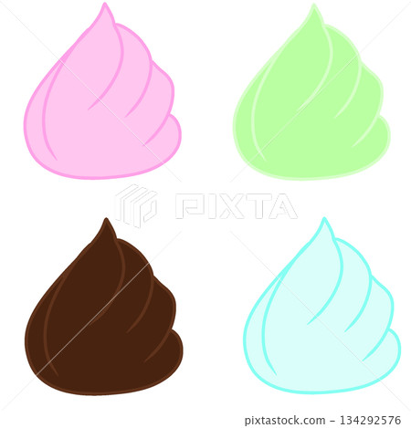 Colorful fresh cream simple 134292576