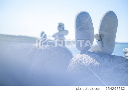 石頭的風景成石海灘(琴浦町) 石頭的風景成石海灘(琴浦町) 134292582