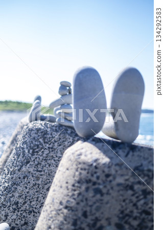 石頭的風景成石海灘(琴浦町) 石頭的風景成石海灘(琴浦町) 134292583
