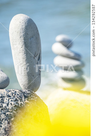 Scenery with stones Nariishi Beach (Kotoura Town) Scenery with stones Nariishi Beach (Kotoura Town) 134292587