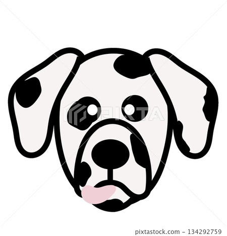 達爾馬提亞犬臉部插圖 134292759
