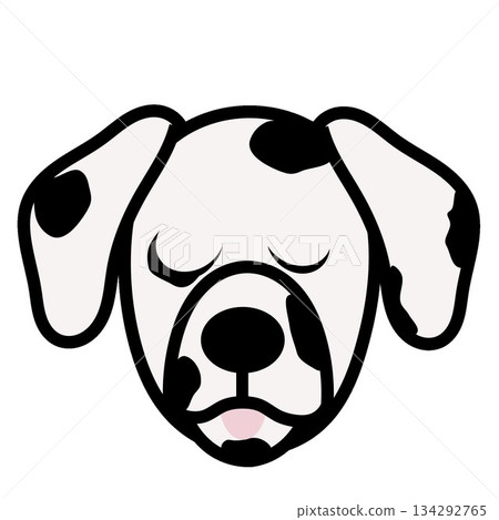 達爾馬提亞犬臉部插圖 達爾馬提亞犬臉部插圖 134292765