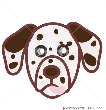 達爾馬提亞犬臉部插圖 134292773