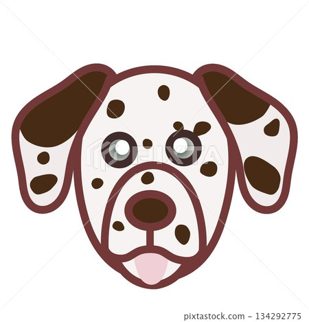 達爾馬提亞犬臉部插圖 134292775