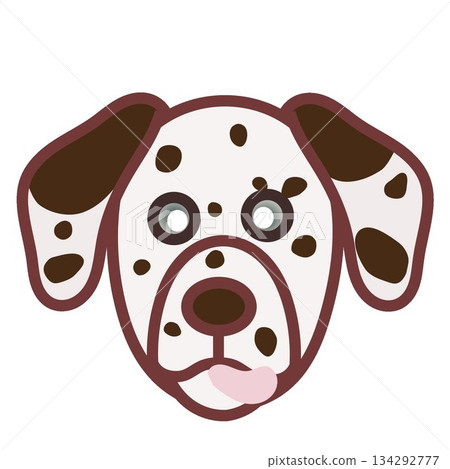 達爾馬提亞犬臉部插圖 達爾馬提亞犬臉部插圖 134292777