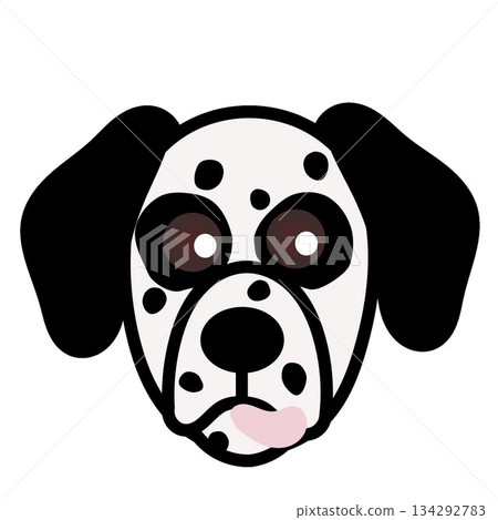 達爾馬提亞犬臉部插圖 達爾馬提亞犬臉部插圖 134292783