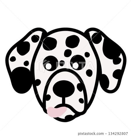 達爾馬提亞犬臉部插圖 134292807