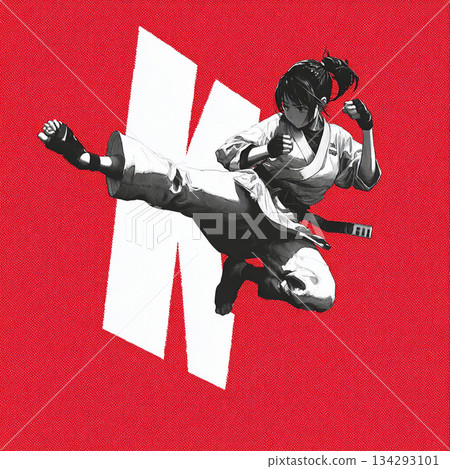 高中女生加入空手道俱樂部 134293101