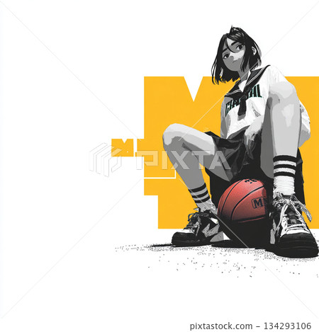 籃球社的高中女生 134293106
