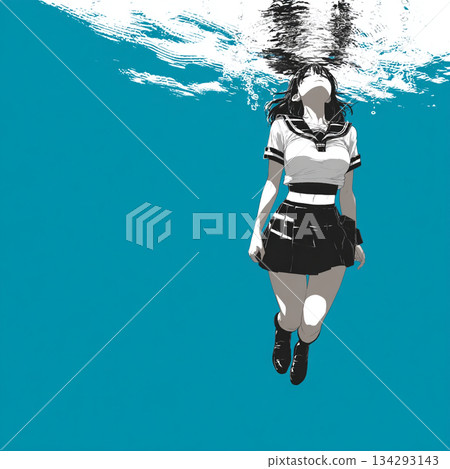 游泳俱樂部的高中女生 134293143