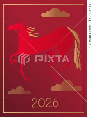 Red Horse 2026 Chinese New Year Red Horse 2026 Chinese New Year 134293213