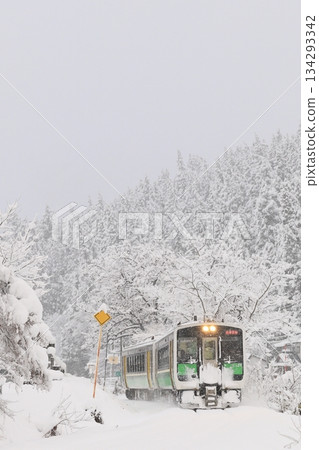 Snowy landscape Tadami line Snowy landscape Tadami line 134293342